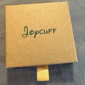 Joycuff Jewelry Box with new Silver Cuff Bracelet. Engraved“exhale the bs”